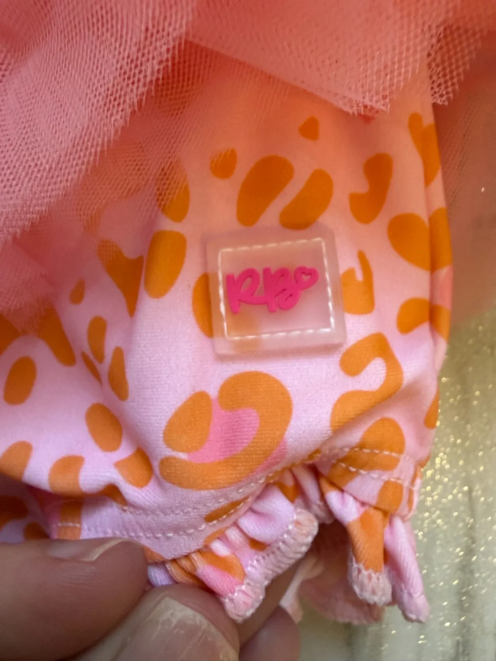 NWT RuffleButts Colorful Leopard Print Tulle Skirt Rashguard Swimsuit girls 0-3M